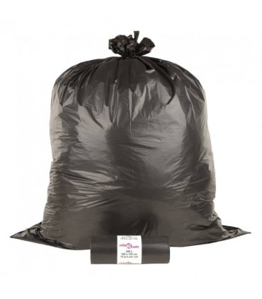 vidaXL Bin Bags 150 pcs Black 240 L