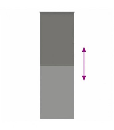 vidaXL Roller Blind Blackout Grey 85x230 cm Fabric Width 80.7 cm Polyester