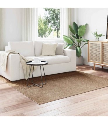 vidaXL Area Rugs Moire Square AGIRA Natural 200 x 200 cm Polyester