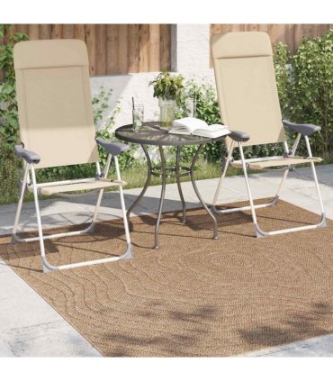 vidaXL Area Rugs Moire Square AGIRA Natural 200 x 200 cm Polyester