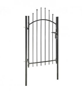 vidaXL Garden Gate Woerden Steel 1x1.5 m Black