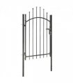 vidaXL Garden Gate Woerden Steel 1x1.5 m Black