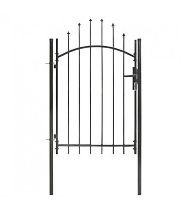 vidaXL Garden Gate Woerden Steel 1x1.5 m Black