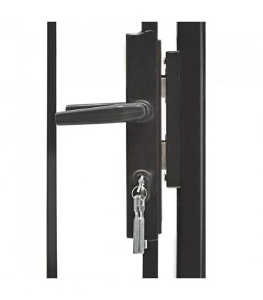 vidaXL Garden Gate Woerden Steel 1x1.5 m Black