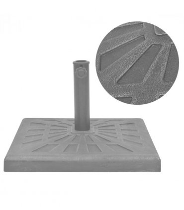 vidaXL Parasol Base Resin Square Black 19 kg