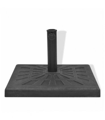 vidaXL Parasol Base Resin Square Black 19 kg