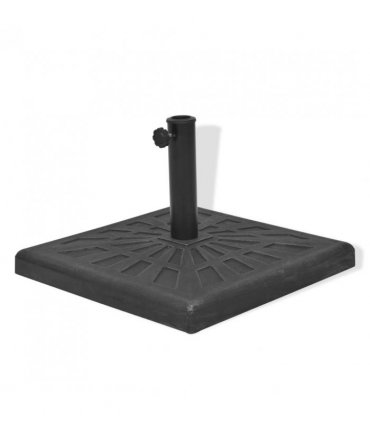 vidaXL Parasol Base Resin Square Black 19 kg