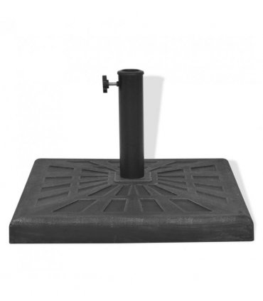 vidaXL Parasol Base Resin Square Black 19 kg