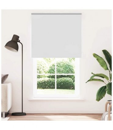 vidaXL Roller Blind Blackout White 125x210 cm Fabric Width 121.6 cm Polyester