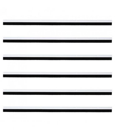 vidaXL Screw-on Door Brush Seals 6 pcs White 100 cm Aluminium Alloy