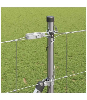 vidaXL Welded Wire Fence with Concrete Base 25 x 1.4 m Silver Mesh
