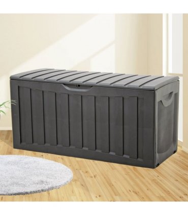 vidaXL Storage Box Black 118x53x57 cm Polypropylene