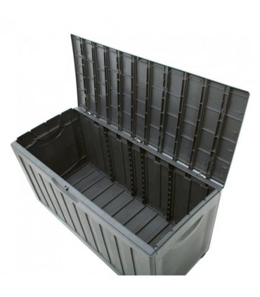 vidaXL Storage Box Black 118x53x57 cm Polypropylene