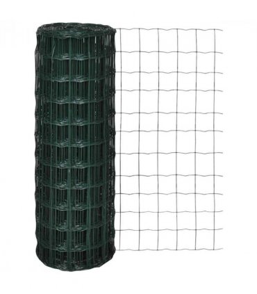 vidaXL Euro Fence Steel 25x1.2 m Green