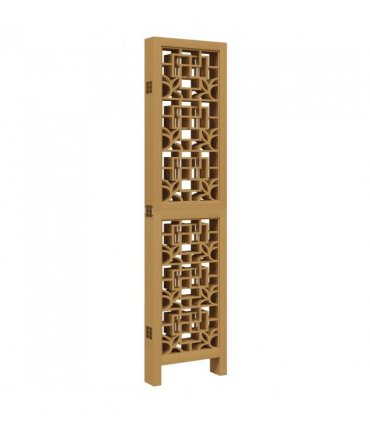 vidaXL Room Divider 6 Panels Brown Solid Wood Paulownia
