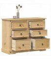 vidaXL Chest of Drawers Corona 112x48x91 cm Solid Wood Pine