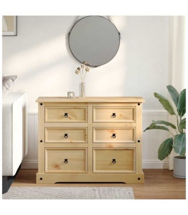 vidaXL Chest of Drawers Corona 112x48x91 cm Solid Wood Pine