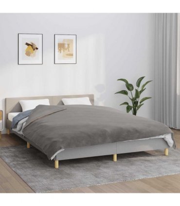 vidaXL Weighted Blanket With Cover | Grey | Cotton | Large