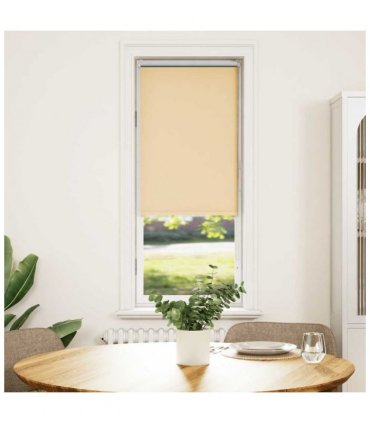 vidaXL Roller Blind Blackout Beige 60x130 cm Fabric Width 55.7 cm Polyester