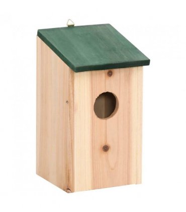 vidaXL Bird House | Green and Wood | Solid pine wood | Small | Durable