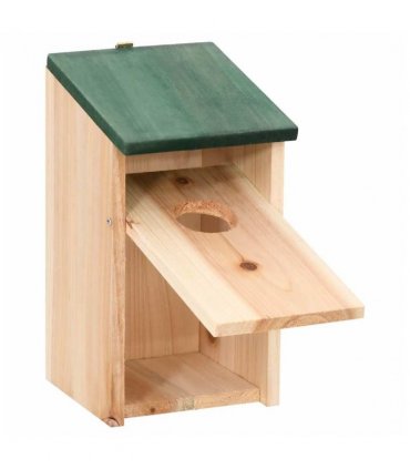 vidaXL Bird House | Green and Wood | Solid pine wood | Small | Durable