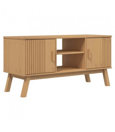 vidaXL TV Cabinet OLDEN Brown 114x43x57 cm Solid Wood Pine