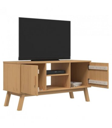 vidaXL TV Cabinet OLDEN Brown 114x43x57 cm Solid Wood Pine