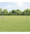 vidaXL Ground Fix Welded Wire Fence 50 x 0.8 m Galvanised Steel Silver