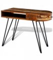 Reclaimed Solid Wood Desk with Iron Pin Legs