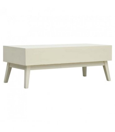vidaXL Coffee Table with 2 Drawers Carving Grey 110x50x40 cm Wood