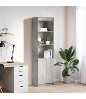 vidaXL Highboard Concrete Grey 50x35x180 cm Engineered Wood