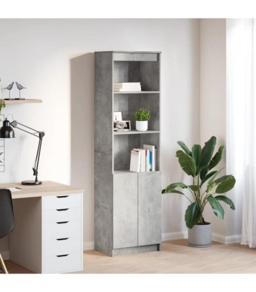 vidaXL Highboard Concrete Grey 50x35x180 cm Engineered Wood
