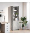 vidaXL Highboard Concrete Grey 50x35x180 cm Engineered Wood