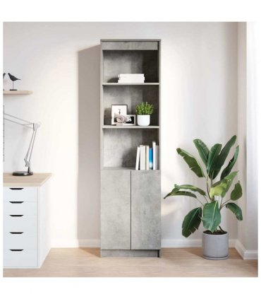 vidaXL Highboard Concrete Grey 50x35x180 cm Engineered Wood