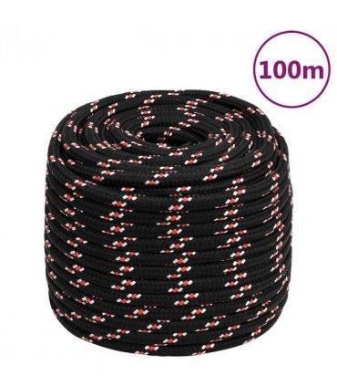 vidaXL Boat Rope Black 16 mm 100 m Polypropylene
