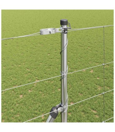 vidaXL Ground Fix Welded Wire Fence 25 x 1.6 m Galvanised Steel Silver