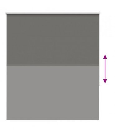 vidaXL Roller Blind Blackout Grey 120x130 cm Fabric Width 116.6 cm Polyester