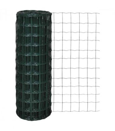 vidaXL Euro Fence Steel 10x1.0 m Green
