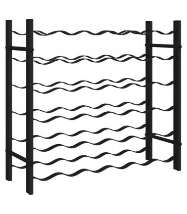 vidaXL Wine Rack for 36 Bottles Black Iron