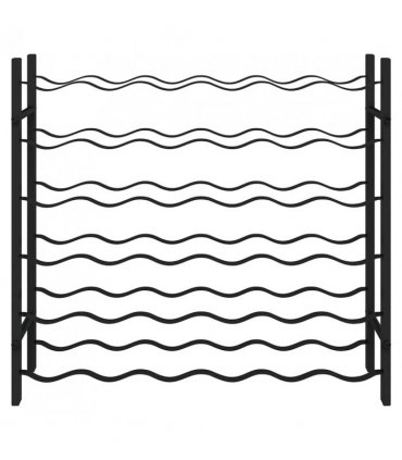 vidaXL Wine Rack for 36 Bottles Black Iron