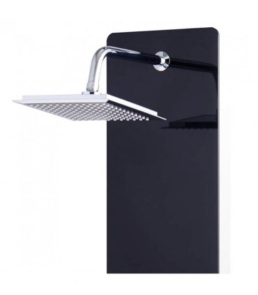 vidaXL Shower Panel Unit Glass 25x44.6x130 cm Black