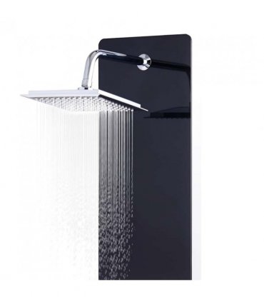 vidaXL Shower Panel Unit Glass 25x44.6x130 cm Black