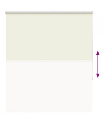 vidaXL Roller Blind Blackout Off White 135x130 cm Fabric Width 131.6 cm Polyester