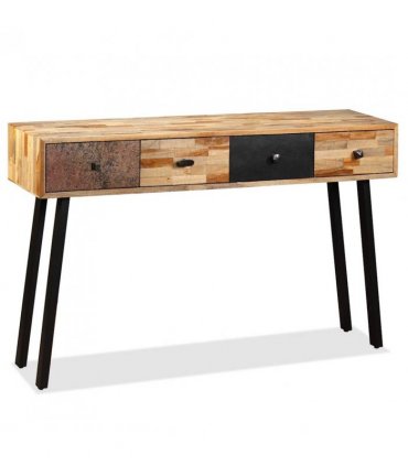 vidaXL Console Table Solid Reclaimed Teak 120x30x76 cm