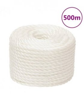 vidaXL Work Rope White 12 mm 500 m Polypropylene