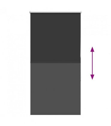 vidaXL Roller Blind Blackout Black 85x175 cm Fabric Width 80.7 cm Polyester