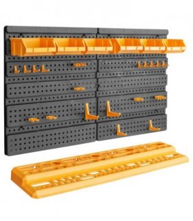 vidaXL Tool Wall 646x385 mm 26 Tool Holders PP