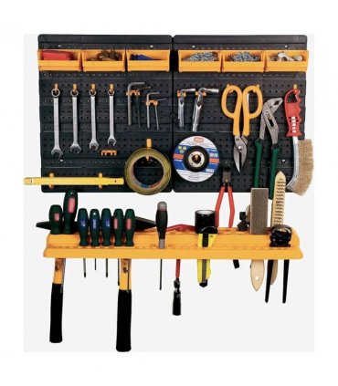 vidaXL Tool Wall 646x385 mm 26 Tool Holders PP