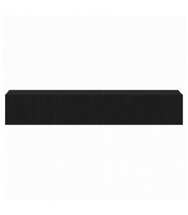 vidaXL TV Cabinet Set Wall-mounted 2 pcs Black Oak Engineered Wood