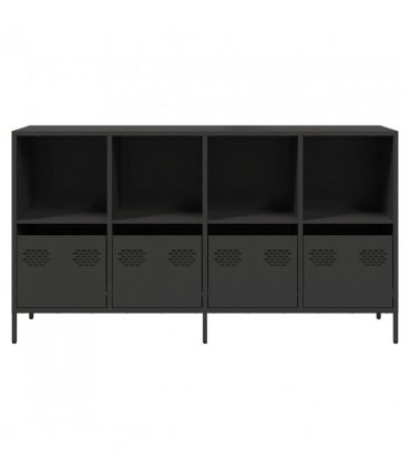 vidaXL Sideboard Black 135x39x73.5 cm Cold-rolled Steel